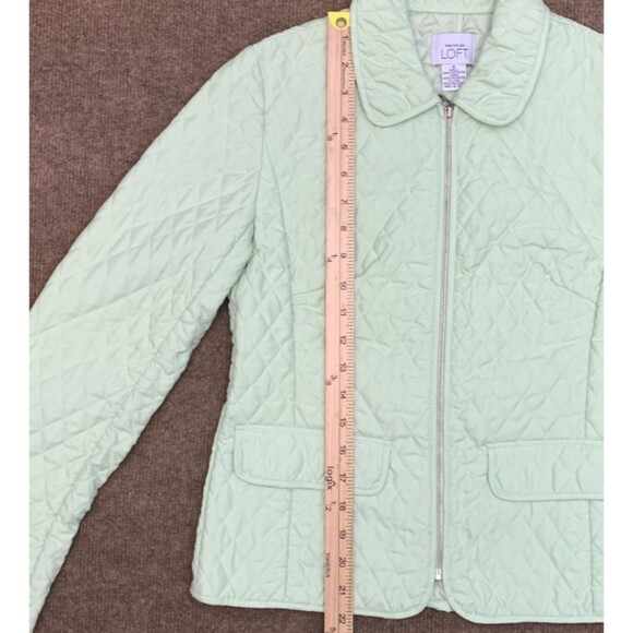 Ann Taylor LOFT Jacket Womens 0 Quilted Military Barn Chore Zip-Up Windbreaker - Picture 6 of 10